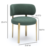 TOV Margaret Green Performance Chenille Dining Chair