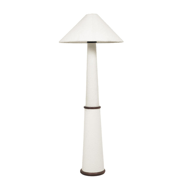 TOV Faith White Boucle Floor Lamp