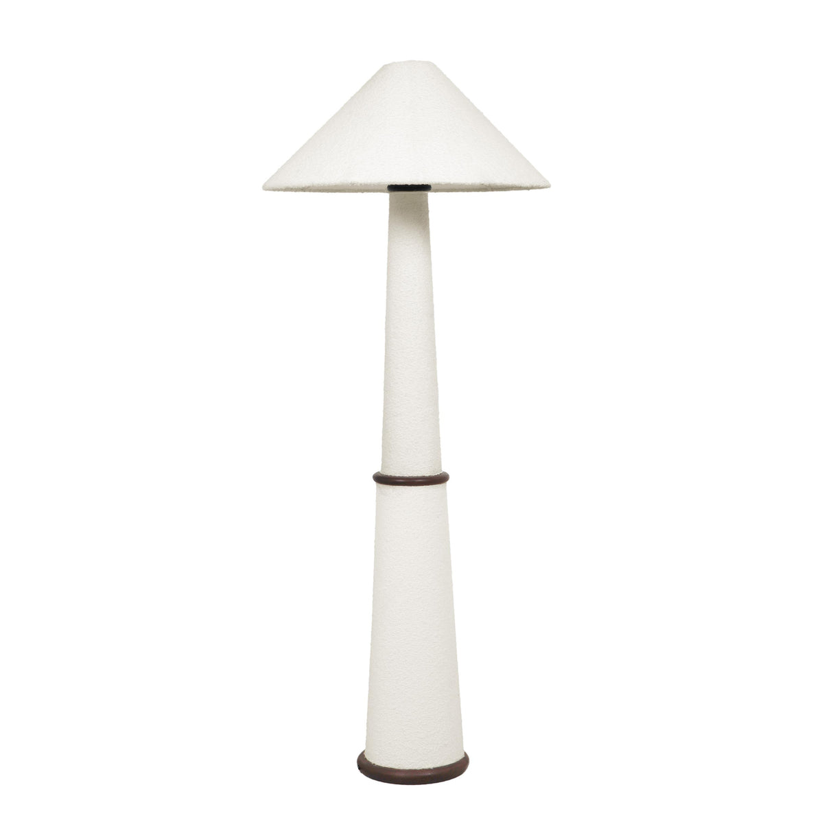 TOV Faith White Boucle Floor Lamp