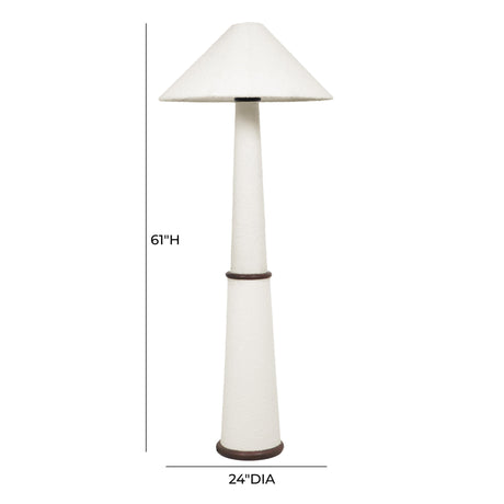 TOV Faith White Boucle Floor Lamp
