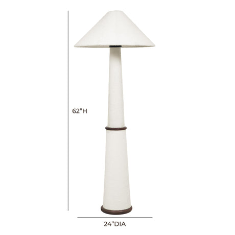 TOV Faith White Boucle Floor Lamp