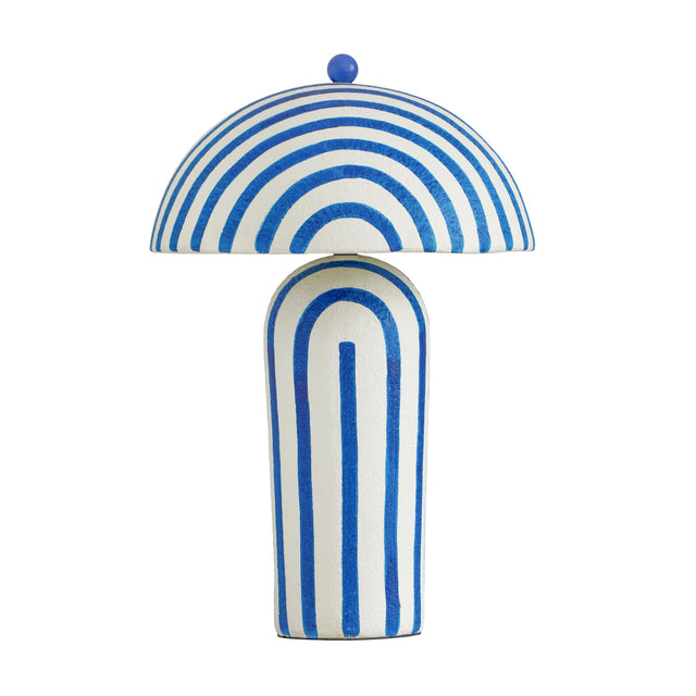 TOV Maiori Striped Papier Mache Table Lamp