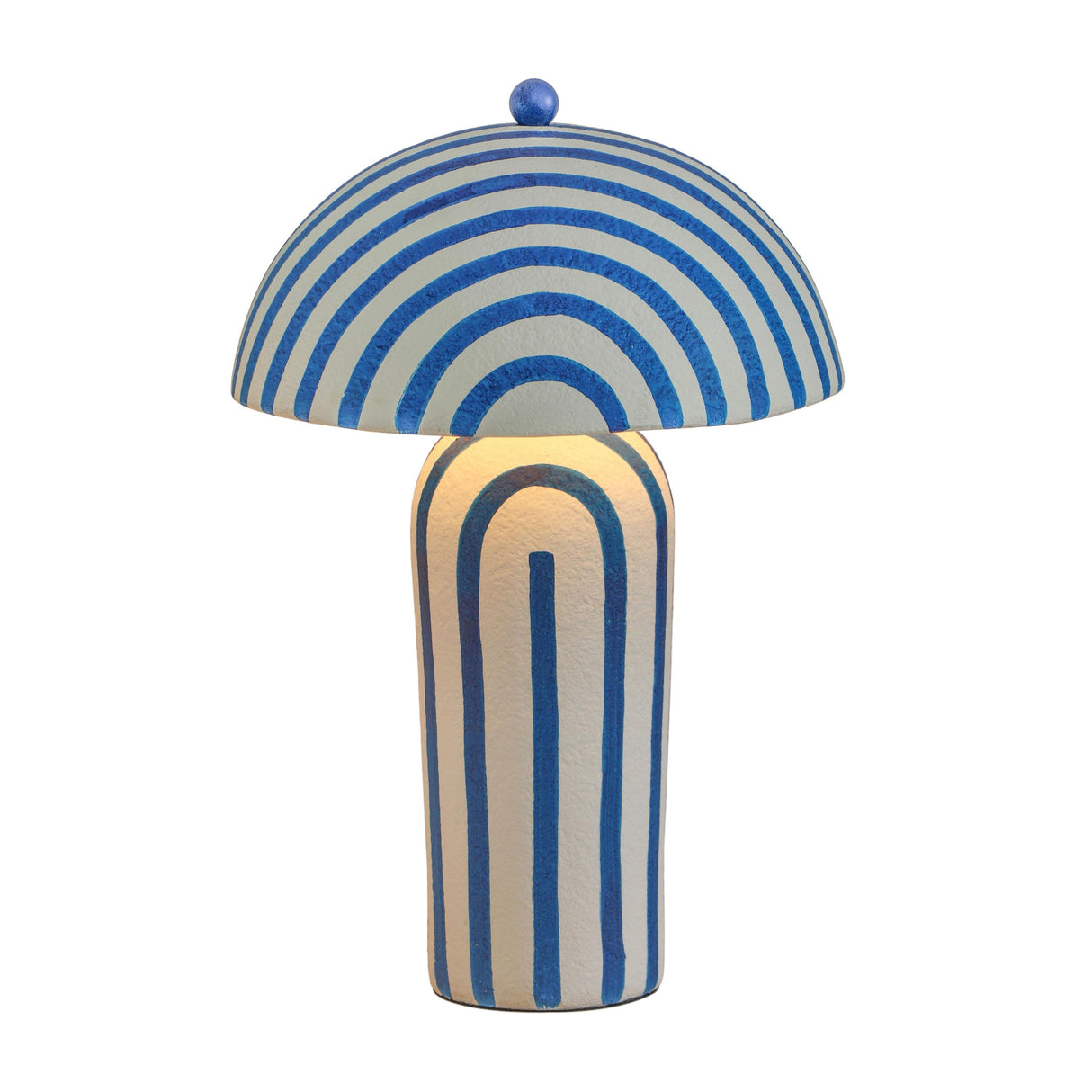 TOV Maiori Striped Papier Mache Table Lamp