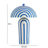 TOV Maiori Striped Papier Mache Table Lamp