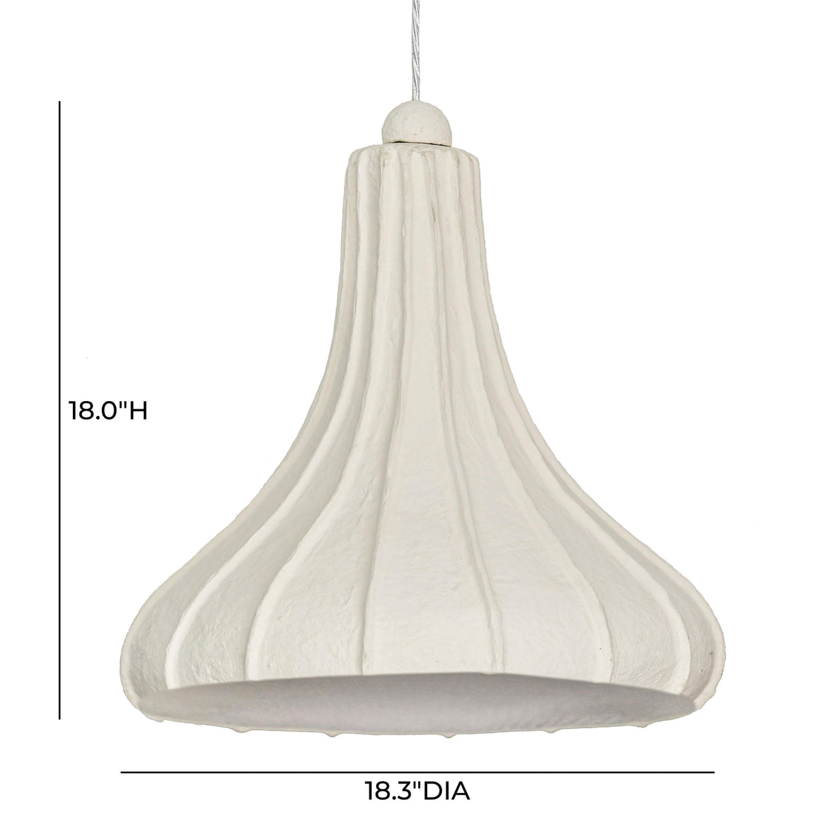 TOV Looma Cotton Mache Pendant Lamp