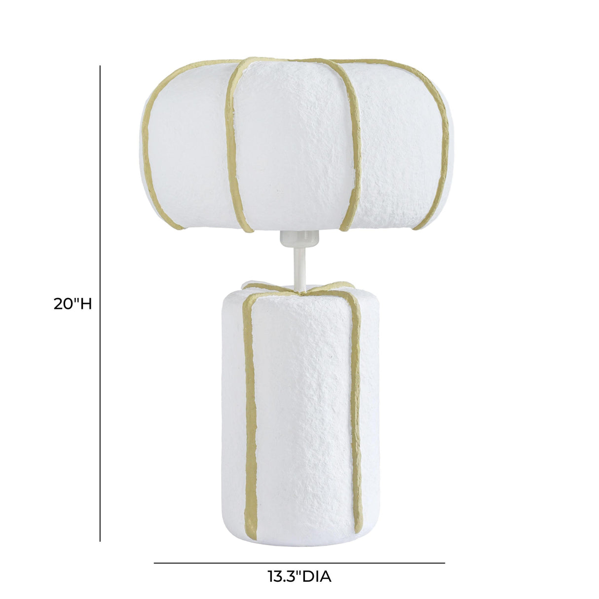TOV Looma Cotton Mache Table Lamp