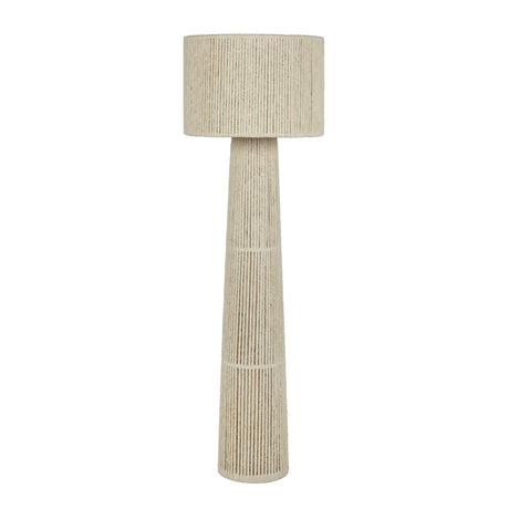 TOV Tapered Natural Chenille Fiber Floor Lamp