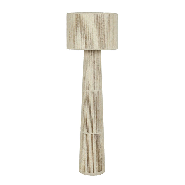 TOV Tapered Natural Chenille Fiber Floor Lamp
