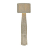TOV Tapered Natural Chenille Fiber Floor Lamp