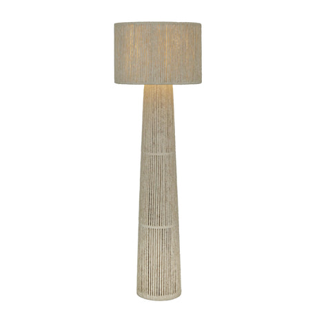 TOV Tapered Natural Chenille Fiber Floor Lamp