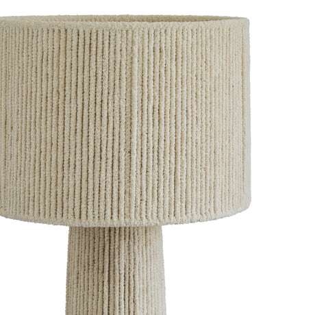 TOV Tapered Natural Chenille Fiber Floor Lamp