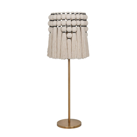 TOV Tutu Cream Cotton Tasseled Floor Lamp