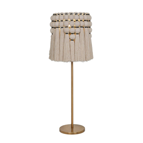 TOV Tutu Cream Cotton Tasseled Floor Lamp