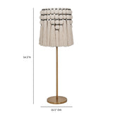 TOV Tutu Cream Cotton Tasseled Floor Lamp