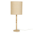 TOV Lamia Natural Burl and Raffia Contract-Grade Table Lamp