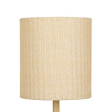 TOV Lamia Natural Burl and Raffia Designer Table Lamp