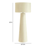 TOV Yala Cream Papier Mache Floor Lamp
