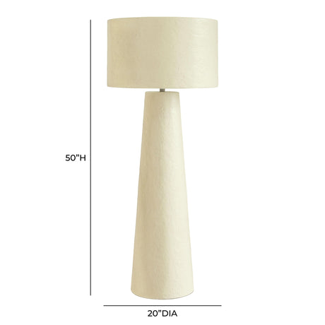 TOV Yala Cream Papier Mache Floor Lamp