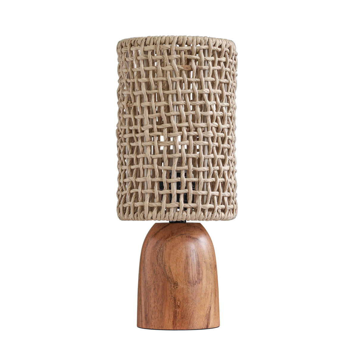 TOV Kombu Natural Raffia and Wood Small Table Lamp