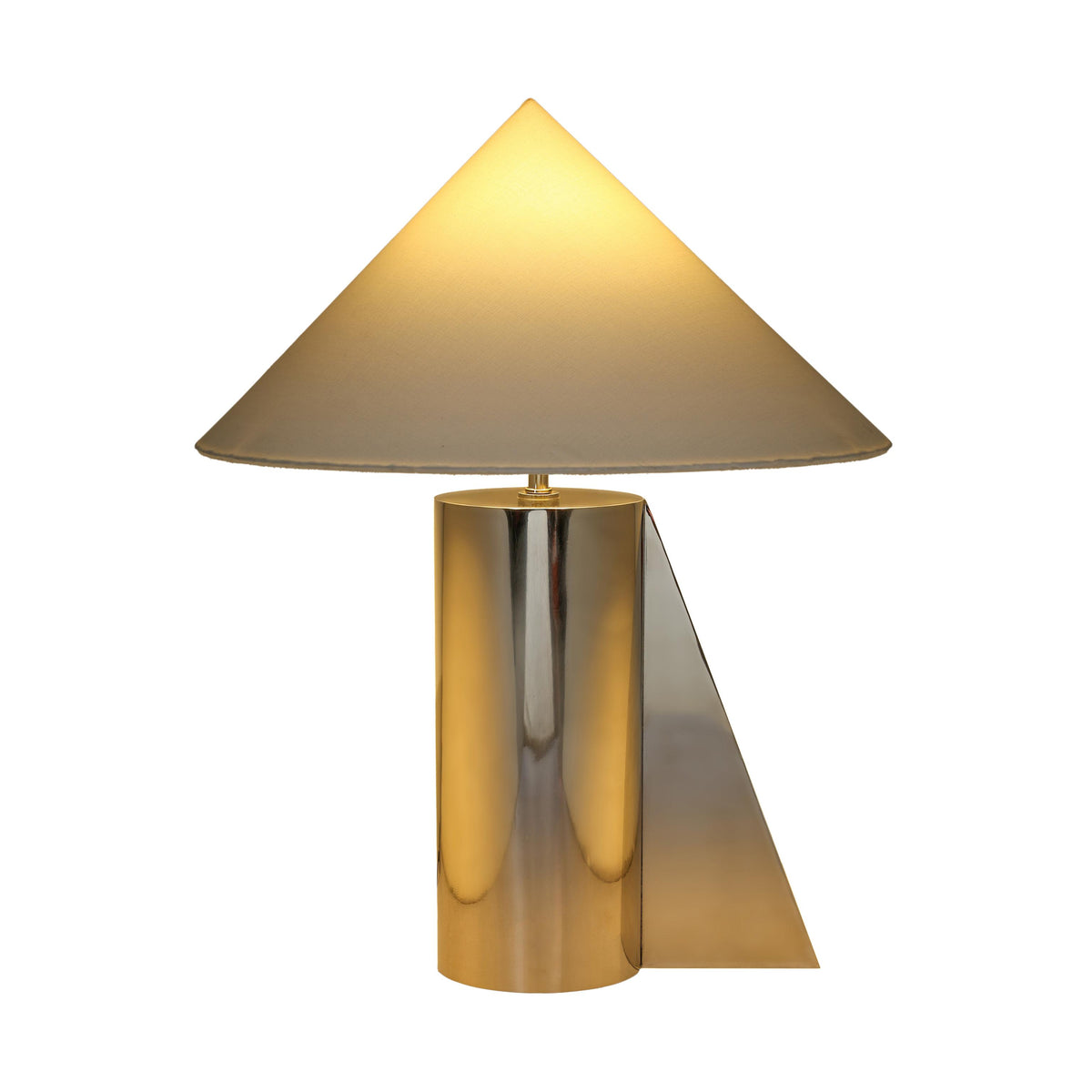 TOV Geo Angled Chrome Table Lamp