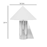 TOV Geo Angled Chrome Table Lamp