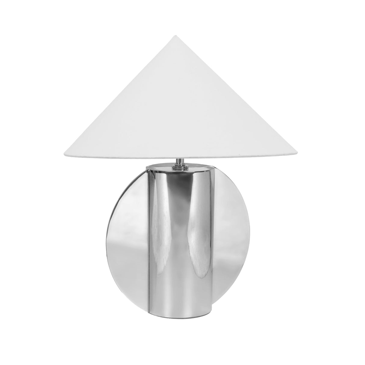 TOV Geo Semi-Circled Chrome Table Lamp