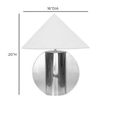 TOV Geo Semi-Circled Chrome Table Lamp