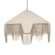 TOV Buchanan Fabric Fringed Angled Pendant Light