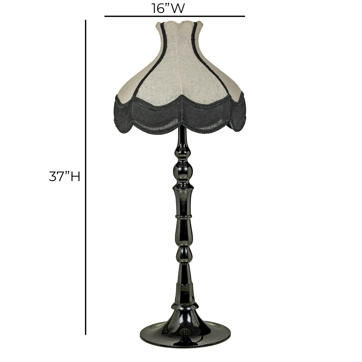 TOV Buchanan Black Aluminium Table Lamp
