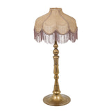 TOV Buchanan Pink Jute Fringed Scalloped Table Lamp