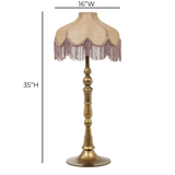 TOV Buchanan Jute Fringed Scalloped Table Lamp