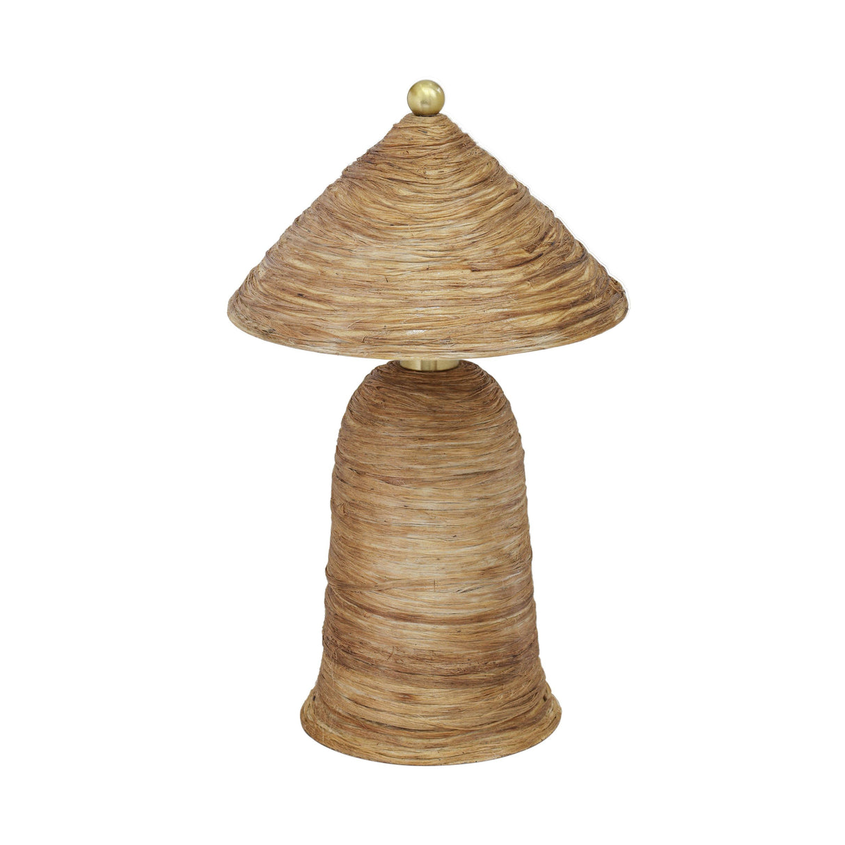 TOV Coco Natural Coconut Fiber Pointed Table Lamp