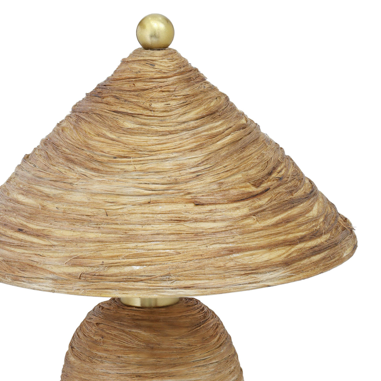 TOV Coco Natural Coconut Fiber Pointed Table Lamp