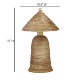 TOV Coco Natural Coconut Fiber Pointed Table Lamp