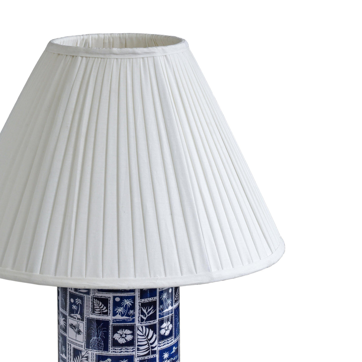 TOV Stamp Blue Pleated Table Lamp
