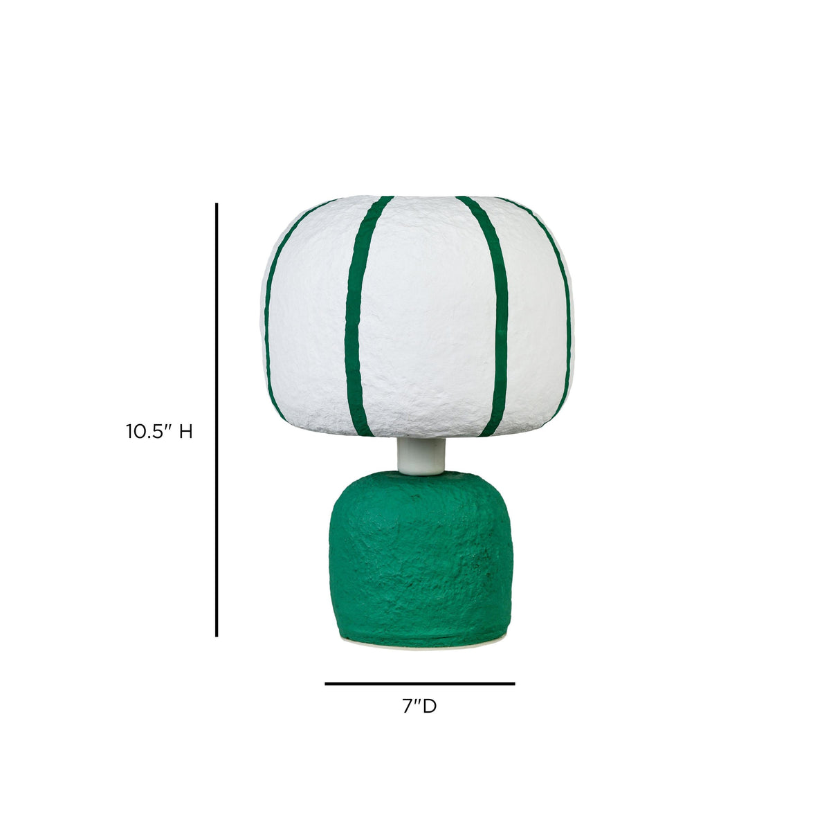 TOV Margate Green Cotton Mache Table Lamp