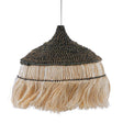 TOV Sula Natural and Black Upcycled Abaca Pendant Lamp