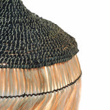 TOV Sula Natural and Black Upcycled Abaca Pendant Lamp