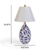 TOV Sardine White &amp; Blue Ceramic Table Lamp