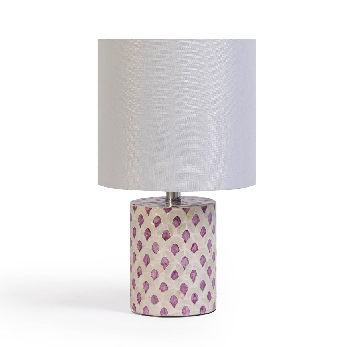 TOV Merlot White Capiz Shell Table Lamp