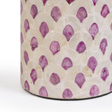 TOV Merlot White Capiz Shell Table Lamp