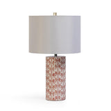 TOV Lassy Pink Ribbon Capiz Shell Table Lamp