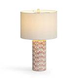 TOV Lassy Pink Ribbon Capiz Shell Table Lamp