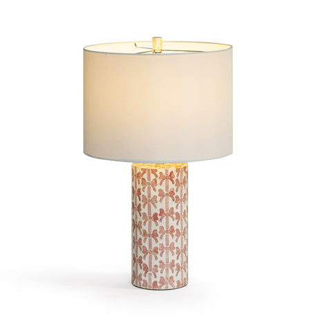 TOV Lassy Pink Ribbon Capiz Shell Table Lamp