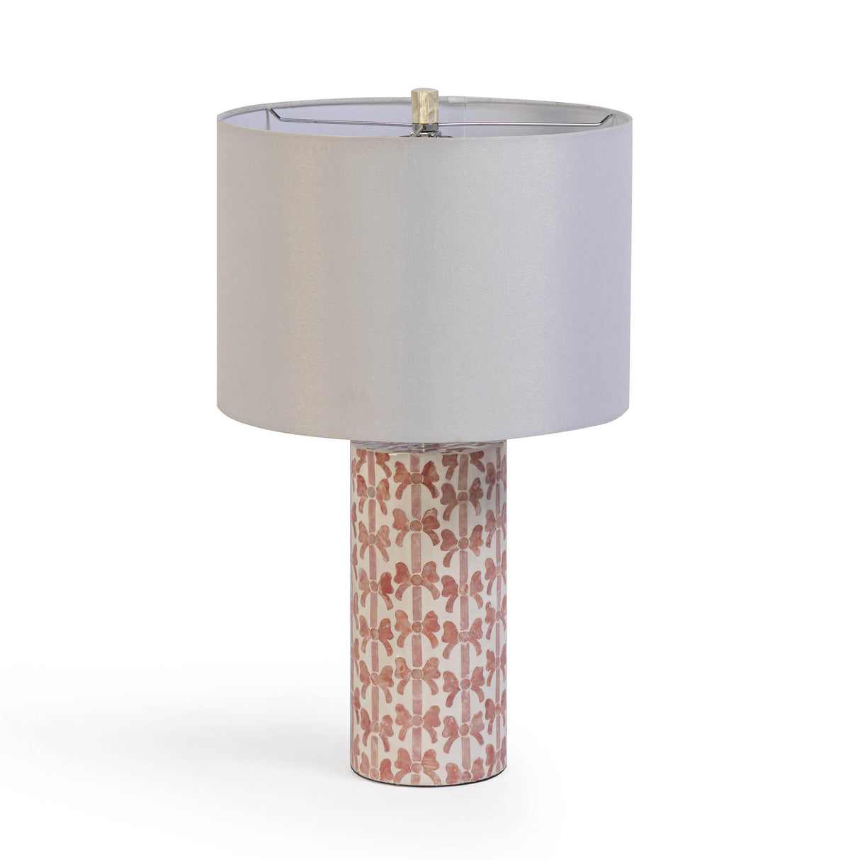 TOV Lassy Pink Ribbon Capiz Shell Table Lamp