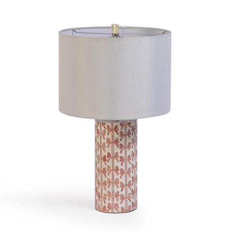 TOV Lassy Pink Ribbon Capiz Shell Table Lamp