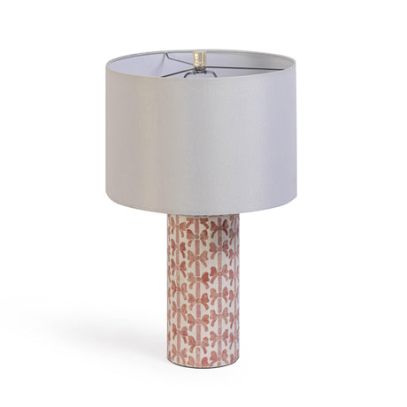 TOV Lassy Pink Ribbon Capiz Shell Table Lamp