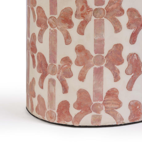 TOV Lassy Pink Ribbon Capiz Shell Table Lamp