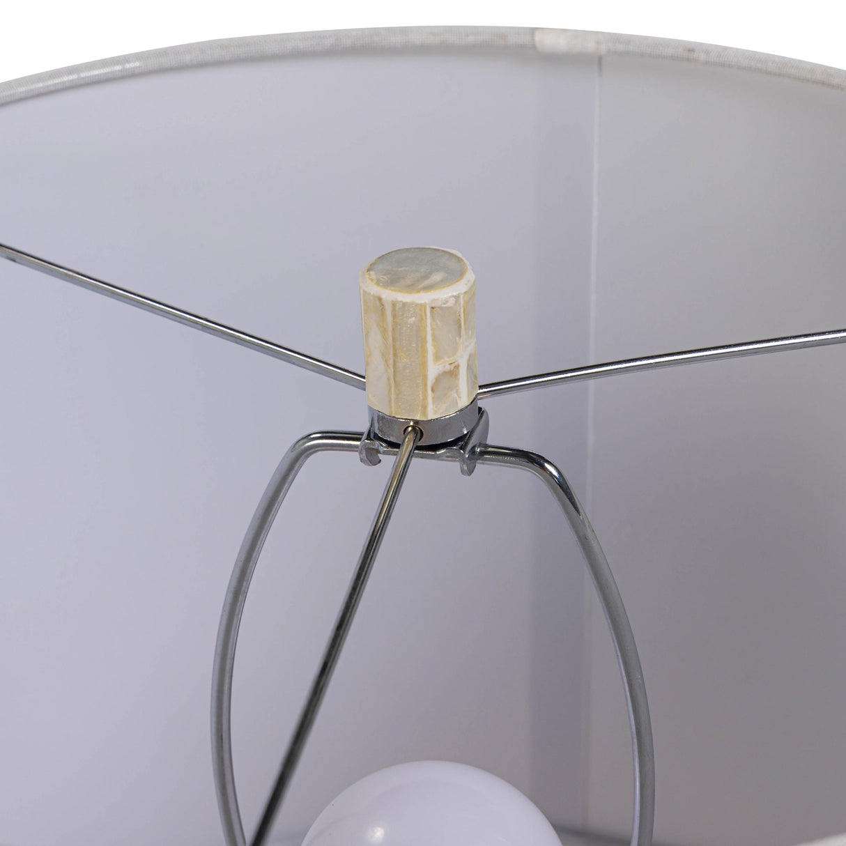 TOV Lassy Pink Ribbon Capiz Shell Table Lamp