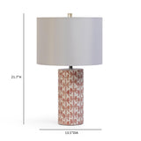 TOV Lassy Pink Ribbon Capiz Shell Table Lamp
